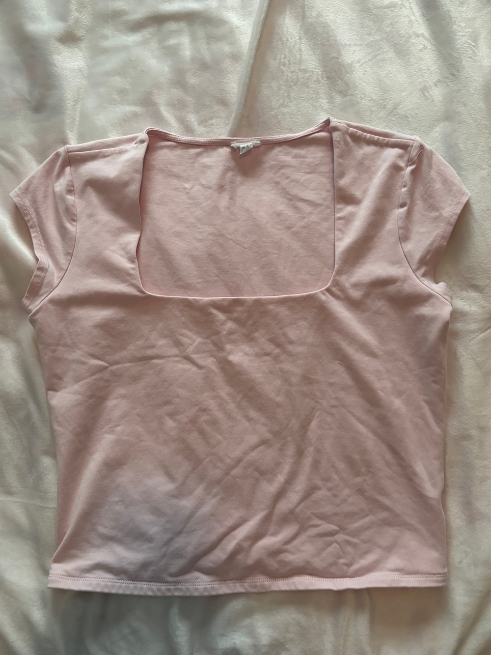 GARAGE Square Neck Pink Women's Crop Top
